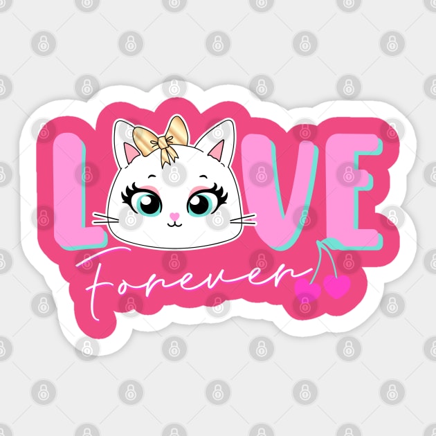 CAT LOVE Sticker by SLYSHOPLLC